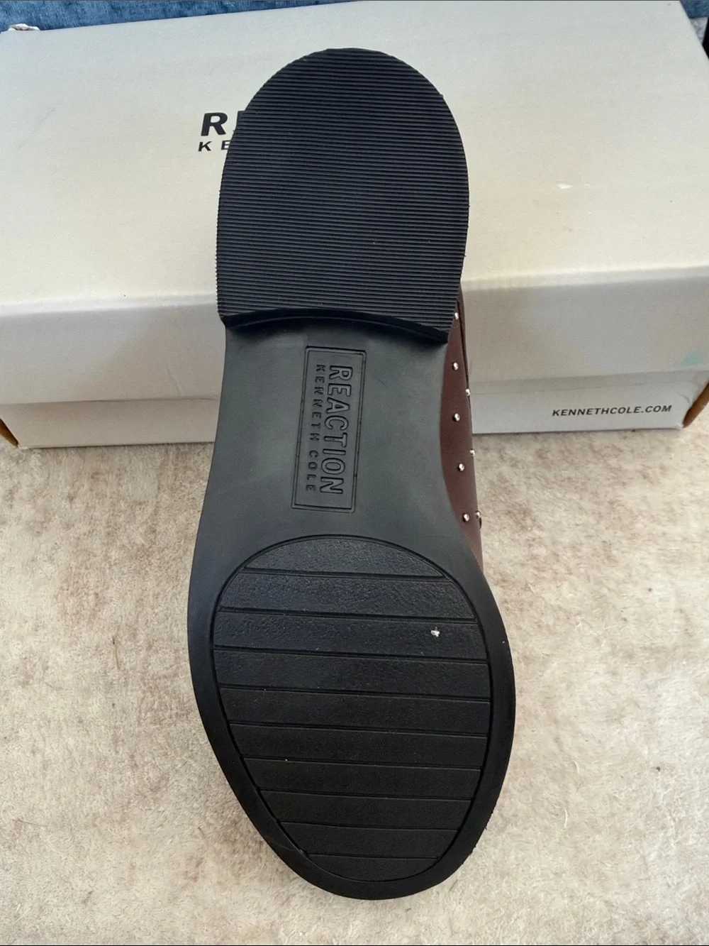 Kenneth Cole Reaction Women's Elmhurst Chocolate Studded Leather Mule